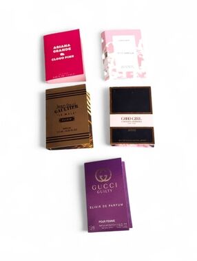 NEW LUXURY 5 piece Perfume Lot( Gucci, Carolina Herrera , Ariana Grande & More!)